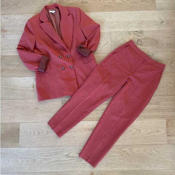 Top Shop - Blazer & Pants Set in Rusty Red - Picture 1 of 7